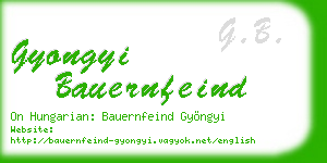 gyongyi bauernfeind business card